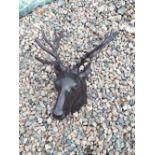 Bronze head of a stag. { 53cm H }.