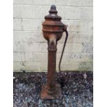 19th C. cast iron water pump.