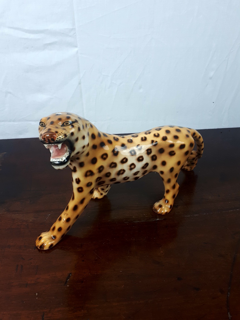 Ceramic model of a Leopard.