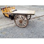 19th. C. bread delivery hand cart.