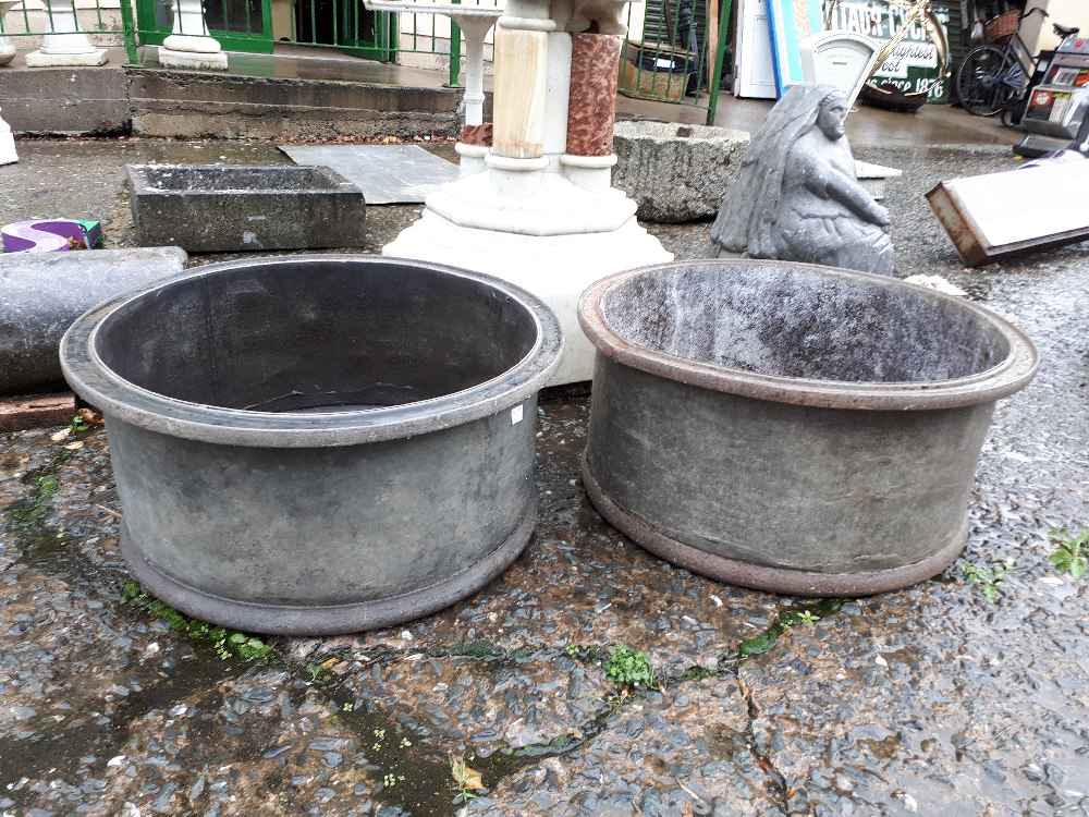 Pair of Industrial planters.