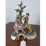 Capodimonte Children Playing figural group.
