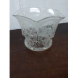 19th. C. etched tulip shade.
