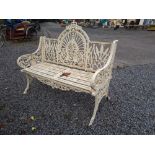 Cast iron bench.