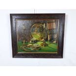 Sutherland Rollinson 1872 - 1950 " Still life " Oil on canvas signed 18 Inches x 22 Inches.