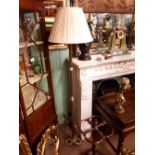 Early 20th. C. brass standard lamp.