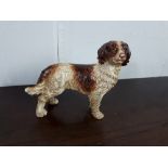 Cast iron model of a Spaniel.