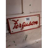 Cast iron Ferguson sign.