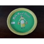 Milk Maid tinplate advertising tray.