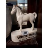 WHITE HORSE SCOTCH WHISKY advertising horse.