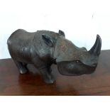 Wooden model of an African Rhinoceros