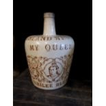 19th. C. stone ware flagon - The Cream Of Highland Whiskey My Queen Jubilee Blend.