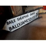 Ballyjamesduff bi-lingualroad sign.