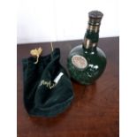 Chivas Brothers Royal Salute 21 year old Scotch Whiskey in emerald green porcelain decanter, 75cl,