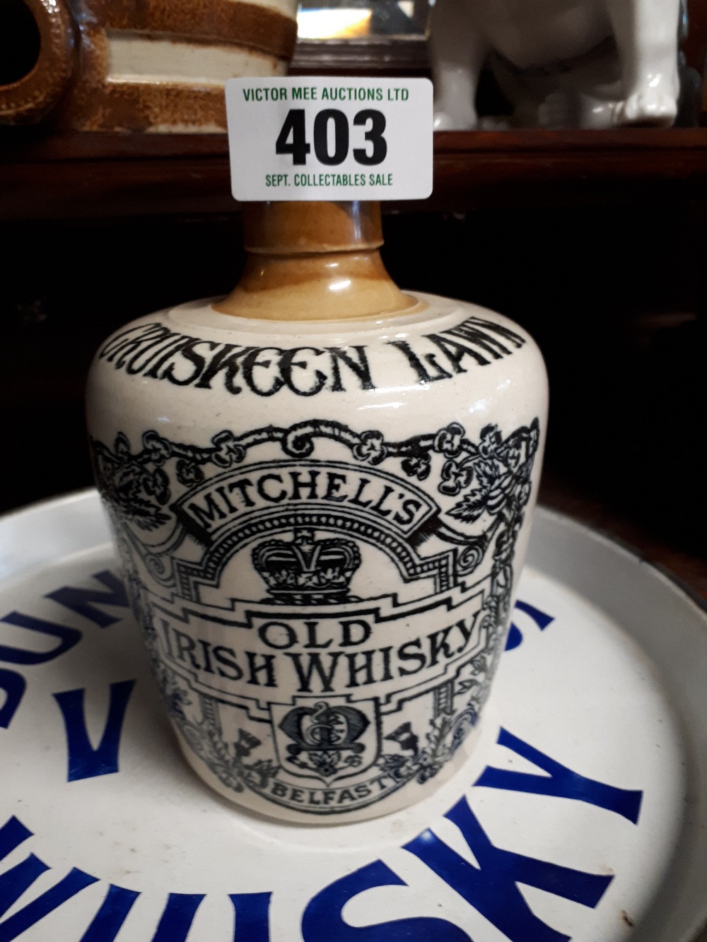 Mitchell's Cruiskeen Lawn Old Irish Whiskey flagon.