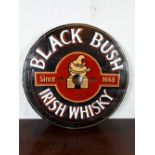 Black Bush Irish Whisky painted sign.