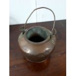 Copper glue pot.