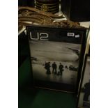 U2 framed poster.
