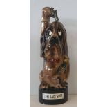 Musical Pottery Bloodhound Decanter 'The Last Shot', 12ins.