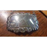 Silver Port Decanter label.