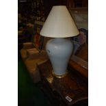 Porcelain Lamp with shade.