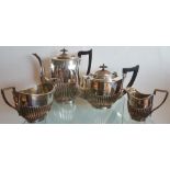 Old Sheffield Plate Four Piece Tea Service.