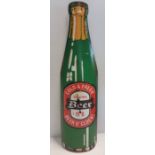 Metal Beer Bottle Clock - 'It's Beer O'Clock', battery operated, 34in high (approx).