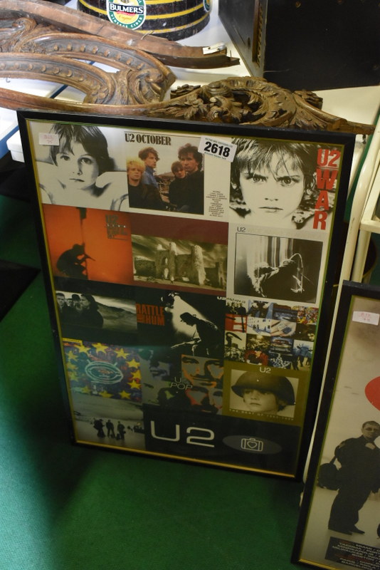 U2 framed poster.