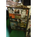 U2 framed poster.