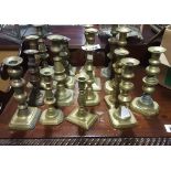 Collection of sixteen Georgian Candlesticks