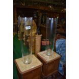 Tall Pair of Tapering Glass vases, 27.