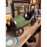 Childs tin plate pedal car.