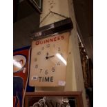 Guinness Time hanging wall clock 1950's.