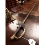Early 19th. C. French Officer's sword with original scabbard.