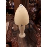 French glass table lamp in the form of a mushroom.