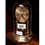 Brass dome clock.