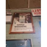 Framed 1960's tipped Woodbine advertising Poster