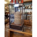 Early 20th C. mahogany Ingersoll watches and clocks advertising cabinet.