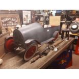 1950's tin plate child's pedal car.