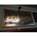 Smoke G PHILLIPS & SONS BDV and MARIGOLD framed advertising mirror.