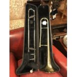 Brass trumpet in original case