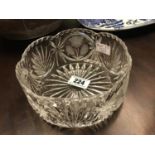 Cut glass fruit bowl.