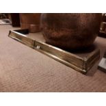 Victorian brass fender. { 133cm long }.