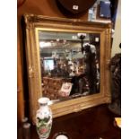 Early 20th. C. Gilt framed mirror. (91 cm square.
