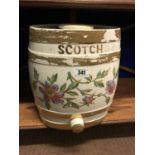 19th. C. SCOTCH WHISKY ceramic dispenser.