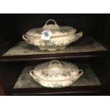 Pair of 19th C. ceramic vegetable dishes.