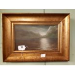 Gustav Franz " Seascape " Oil on board signed 13 Inches x 8 Inches.