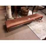 Mahogany footstool.