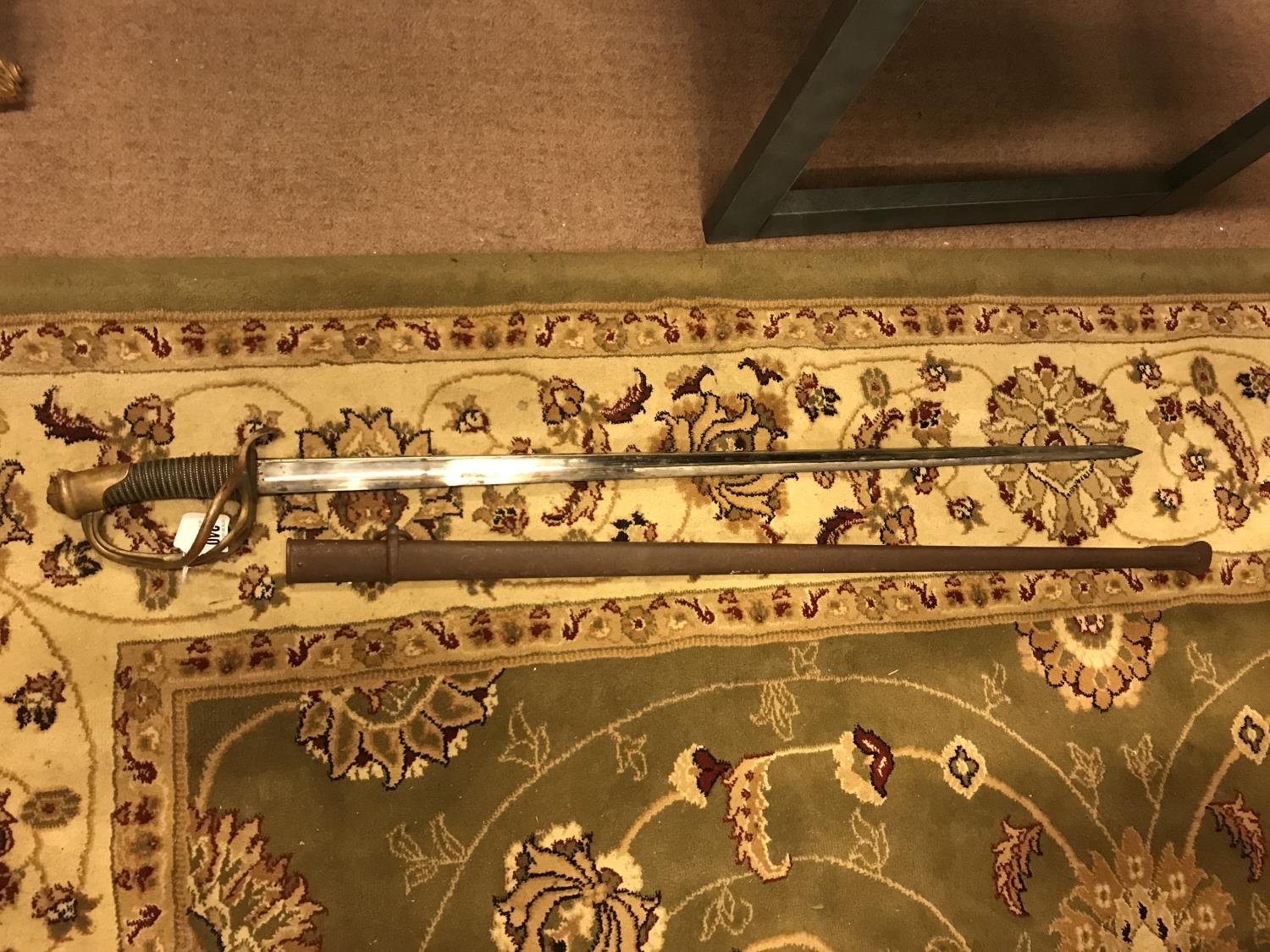 French officers Sword with original scabbard. 1880.