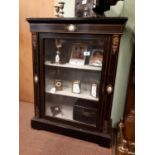 19th. C. ebonised side cabinet.